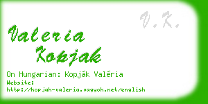valeria kopjak business card