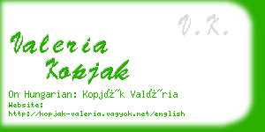 valeria kopjak business card